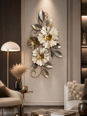 Rossev Metal Duvar Panosu 90X49CM Papatya– Beyaz