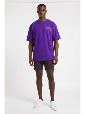 Blow Up Future Gen Distance Mor Oversize Erkek T-Shirt 141282