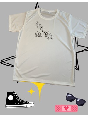 Elfi Enstrüman Desenli Regular Unisext-Shirt