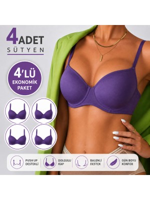 Panivue Kadın Push Up Sütyen Destekli Dolgulu Balenli – Gün Boyu Konfor ve Doğal Dolgunluk