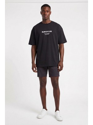 Blow Up Future Gen Club Siy Oversize Erkek T-Shirt 141236
