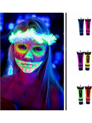 Gees Global Glow Stick Boya Fosforlu Krem Boya 12 Adet