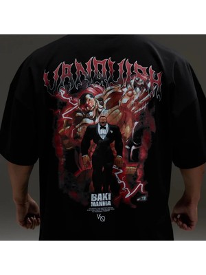 Vanquish Vq x Baki: Black Oliva Boxy Oversized T Shirt