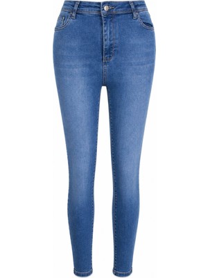 Double Slim Skinny Açık Mavi Kadın Jean Pantolon 3529