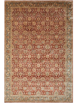 Apex Halı Pantheon 5062 Pt Kiremit Yumuşak Dokulu Ultra Sık Dokuma Vintage Desenli Şık 120 Tarak Ipek Halı