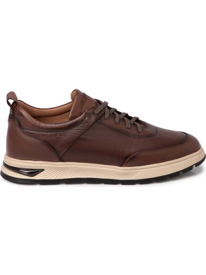 Tergan Kahverengi Hakiki Deri Erkek Sneaker - E25S1AY57488-A24