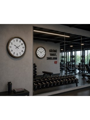 Hobilinka Eskitme Ters Zaman 40 x 40 cm Metal Duvar Saati
