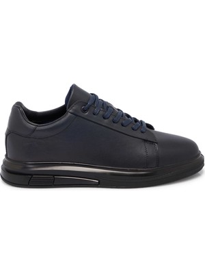 Tergan Lacivert Hakiki Deri Erkek Sneaker - E25S1AY57415-A31