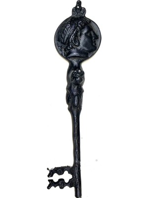 Gees Global Sezar Figürlü Dekorartif Büyük Anahtar, 270X66 mm - Antik Tarihi Vintage Biblo Süs Anahtarı