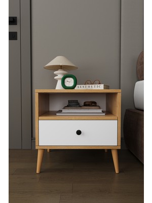 Asra Trend Modern Çekmeceli Komodin Şifonyer %100 Mdf Çok Amaçlı Organizer KMD02