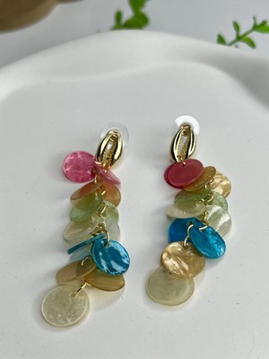 Badiva.co Akrilik Pullu Sallantılı Küpe (Renkli)