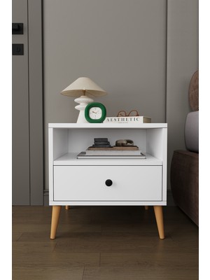 Asra Trend Modern Çekmeceli Komodin Şifonyer %100 Mdf Çok Amaçlı Organizer KMD02