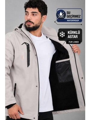 Stil Kombin Su ve Rüzgar Geçirmez Outdoor Softshell Kışlık Mont Pldp 3014_50510