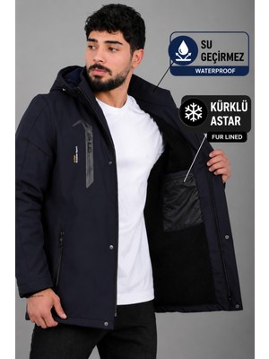 Stil Kombin Su ve Rüzgar Geçirmez Outdoor Softshell Kışlık Mont Pldp 3014_50510