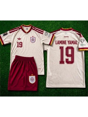I.s.p.a.n.y.a. 2026 Dünya Kupası Lamine Yamal Çocuk Forması 2li Set Bej