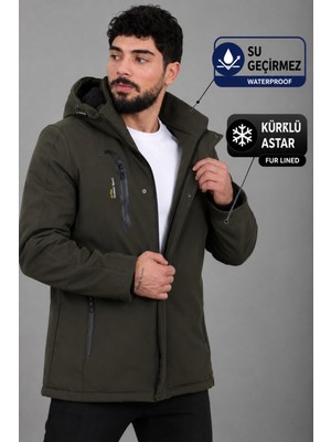 Stil Kombin Su ve Rüzgar Geçirmez Outdoor Softshell Kışlık Mont Pldp 3014_50510