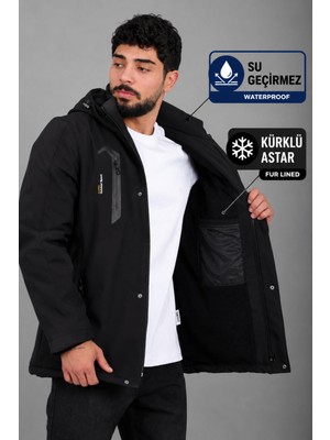 Stil Kombin Su ve Rüzgar Geçirmez Outdoor Softshell Kışlık Mont Pldp 3014_50510