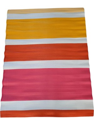 Katlanabilir Plastik Hasır Halı Kilim Piknik Plaj Park Teras Veranda 160X120 cm