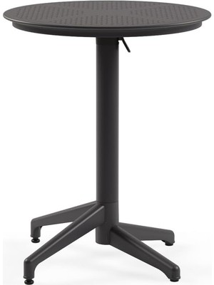 Moon Katlanır Masa Ø60 cm - Bahçe, Balkon, Kafe, Restoran Için, Iç ve Dış Mekan Antrasit