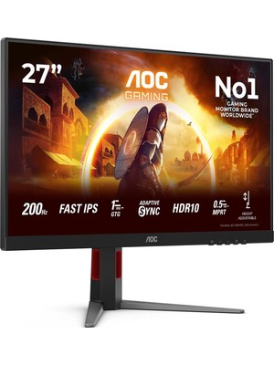27G4HA 27 Inc 200Hz 1ms HDMI Dp G-Sync Adaptivesync Pivot HDR10 Fhd Fast IPS Gaming Monitör