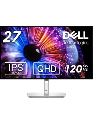 Ultrasharp Monitör 27 Inç 2560X1440 Qhd, IPS Black Technology 16:9 5ms 120Hz 2xdp HDMI Type-C 2 x
