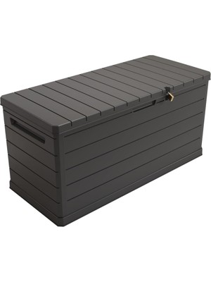 Plast Amalfi Bahçe Sandığı Plastik Koyu Gri 340 Lt A350 52X119X57 cm