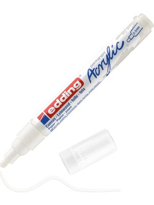5100 Akrilik Markör Orta - Beyaz - 1 Su Geçirmez Akrilik Markör - Yuvarlak Uçlu 2-3 mm