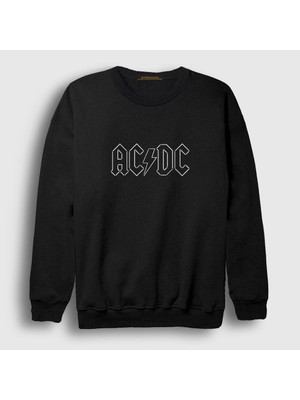Presmono Unisex Siyah Black AC/DC Sweatshirt