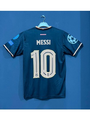 Candy Cup B.a.r.c.e.l.o.n.a 2020-2021 Sezonu Lionel Messi Deplasman Nostalji Forması (Siyah)
