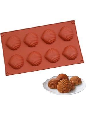 Siliko World Silikon Kek Muffin Çikolata Sabun Mum Epoksi Kalıbı Silikon Kalıp, Kiremit
