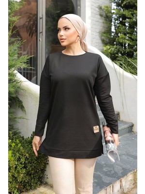 Yeni Stil Siyah Arma Detaylı Tunik 10020 ( Lisinya )
