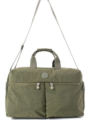 Krinkıl Kumaş Büyük Boy Seyahat/hafta Sonu Çantası 50X29X19 cm – Çok Bölmeli 5 Göz, Fermu