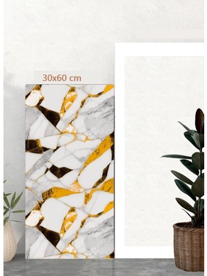 Tetik 10 Adet 60X30 Kendinden Yapışkanlı Pvc Duvar Paneli, Çok Renkli, 30 x 61