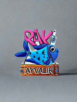 Mundy Ayvalık Polyester Kabartmalı Magnet 5,5 x 6,5 cm Dekoratif Hediyelik Buzdolabı Süsü (KOD:1785)