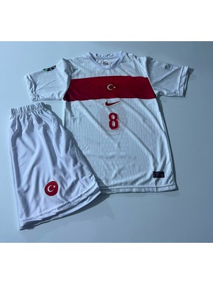 Candy Cup Türkiye Ardagüler Yeni Sezon Özel Tasarım 8 Numara Beyaz Çocuk Futbol Forması 2li Set H