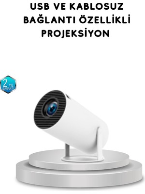 Full Hd 4K Uyumlu Projeksiyon Cihazı 130 Inç Geniş Ekran Destekli - Lisinya