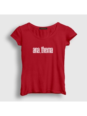 Presmono Kadın Kırmızı New Anathema T-Shirt
