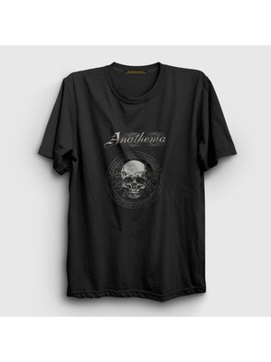 Presmono Unisex Siyah Skull Anathema T-Shirt