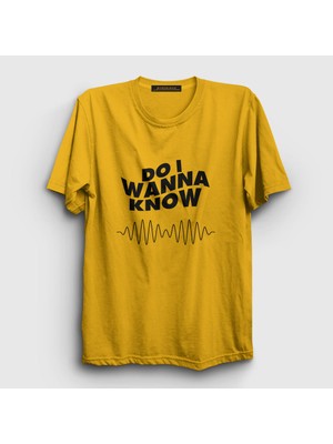 Presmono Unisex Sarı Know Arctic Monkeys T-Shirt