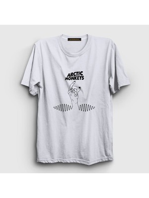 Presmono Unisex Beyaz Snap Arctic Monkeys T-Shirt