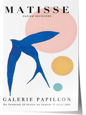 1001 Çerçevesiz Poster Uçan Kuş Figürü – Matisse Galeri Salon Dekoru Poster 101935, 30 x 40