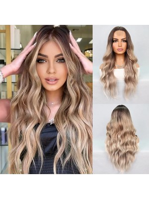 Get Store Kumral Platin Ombre Balköpüğü Röfleli Tül Peruk