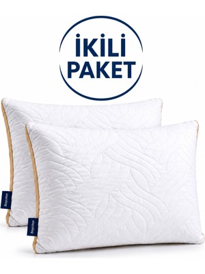 Viscolog 2 Li Premium Klimalı Yastık 50X70 cm 750 gr Airfile Serin Tutan Mikrofiber Yastık