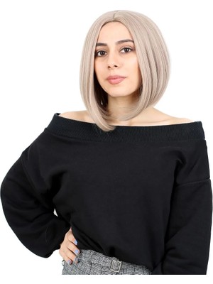 Get Store Kahkülsüz Düz Kısa Fiber Sen Peruk / Küllü Bebek Sarı
