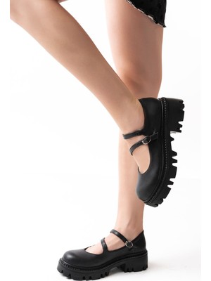 Zerenyus ZRİN-868-756 Premium Siyah Ortopedik Yüksek Tabanlı Loafer