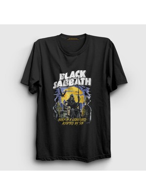 Presmono Unisex Siyah Sin Black Sabbath T-Shirt