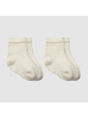 Bistyle Kabartma Prinç Penye Soket Çorap 2li 10152 Naturel