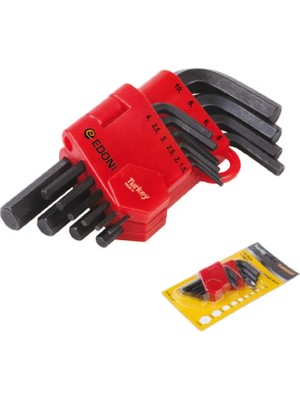 Get Store Edoni 120 mm 10 Parça Siyah 6 Köşe Alyan Seti