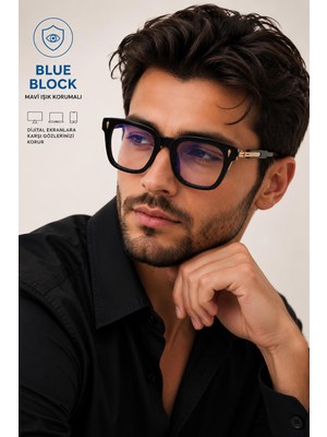 Modalucci Blue Block Mavi Işık Korumalı Bilgisayar Gözlüğü | UV400 Korumalı | Hafif Unisex Şeffaf Cam | Dijital Ekran Koruması