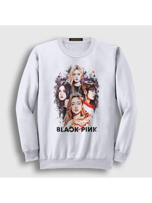 Presmono Unisex Beyaz Girls Blackpink Sweatshirt